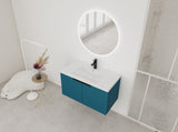 36" Wall Mounted Bathroom Vanity with Resin Sink & 2 Soft-Close Doors W999P251809