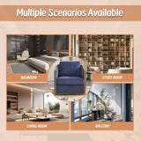 COOLMORE Corduroy Barrel Chair, Comfortable Accent Sofa Chair for Living Room, 360 Degree W395P220273