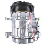 A/C Compressor with 6-Groove Pulley Fits for Sanden SD7 Style Serpentine Belt HC5005BK HRC55824-BK 17606676