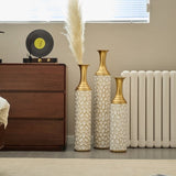 Floor metal vase modern style decoration home white metal vase set of 3 gorgeous home decoration W2796P255600