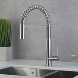 DAX Single Handle Pull Down Kitchen Faucet Brushed Finish B2702P227001