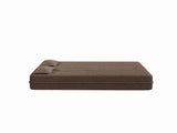 Modern Floor Sofa with 2 Pillows,Convertible Teddy Fabric Foam-Filled Sleeper Sofa Bed,15" Full Size 24303172