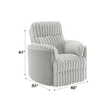 ZUN Emee Gray Corduroy Glider Recliner w/ Swivel B2726P251668