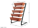 5 Tier Vertical Planter Raised Garden Beds, Terracotta 56464906