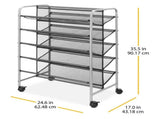 30-Pair 5-Tier Metal Mesh Shoe Rack Organizer, Black 07528698