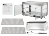 110.00V 800.00W Two Layers Stainless Steel Color Stainless Steel/Tempered Glass Warming Cabinet 18671934