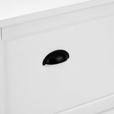 Classic Cosatal Style Hall Tree Entryway Bench with Open Shelves and Shoe Cabinets, SOLID WOOD Feet, W1758126922