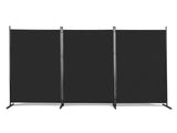 6FT Trifold 160g Polyester Fabric Plastic Foot Carbon Steel Frame Foldable Screen Black 60465483