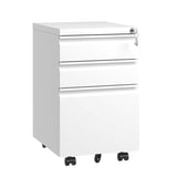 ZUN 3 Drawer Mobile File Cabinet with Lock,Metal Filing Cabinets for Home Office Organizer 17334146