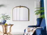 24" x 42" Arched Wall Mirror with Gold Metal Frame, Wall Mirror for Living Room Bedroom Hallway W2078135195