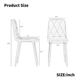 Dining Chairs Set of 4, Modern Kitchen Dining Room Chairs, Velvet Dining Chair Upholstered Cushion W578P191316