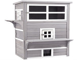 Wooden Outdoor Cat House, 3-Tier Multi-Level Layout with 5 Convenient Access Doors 50466086