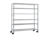 6-Tier disassembly and free assembly NSF-Certified Steel Wire Shelving with Wheels 77426576