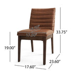 ZUN Upholstered Dining Chairs With Rubber Legs ,Light Brown 73471.00PUCOGN