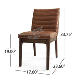 ZUN Upholstered Dining Chairs With Rubber Legs ,Light Brown 73471.00PUCOGN