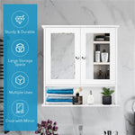 ZUN White bathroom cabinet with mirror 16483576