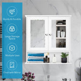 ZUN White bathroom cabinet with mirror 16483576