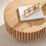 43.70Inch Modern Handcraft Drum Coffee Oval Coffee for Living Room,Small Wooden Coffee W2582P250631