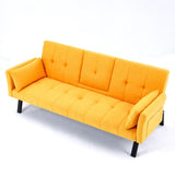 70-inch multi-functional cotton and linen sofa bed foldable cup holder side storage, instantly W3371P337202