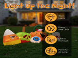8FT Long Halloween Inflatables Pumpkins Eyeball Candy Outdoor Decorations, Blow Up Yard Decoration 79694696