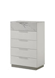 Mist Chest Two-Tone High-Gloss Marble & Lacquer Finish with Five Smooth-Glide Drawers, G150108673