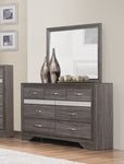 ZUN Unique Style Bedroom 1pc Dresser of Drawers Hidden Drawers Gray and Sliver Glitter Wooden Furniture B011134285