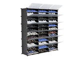 12-Tier Portable 72 Pair Shoe Rack Organizer 36 Grids Tower Shelf Storage Cabinet Stand Expandable 01594525
