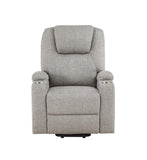 ZUN ACME Evander Recliner w/Power Lift, Light Gray Chenille LV02180