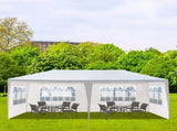 10'X20' Outdoor Party Tent with 4 Removable Sidewalls, Waterproof Canopy Patio Wedding Gazebo, White 69471585
