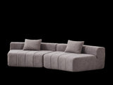 Chenille curved sectional sofa with 2 pillows,Curved Symmetrical Modular Semi Circular Sofa W834P514621