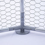 ZUN Large metal chicken coop hexanal, steel wire dipped plastic mesh, oxford cloth silver plated 46569455