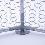 ZUN Large metal chicken coop hexanal, steel wire dipped plastic mesh, oxford cloth silver plated 46569455