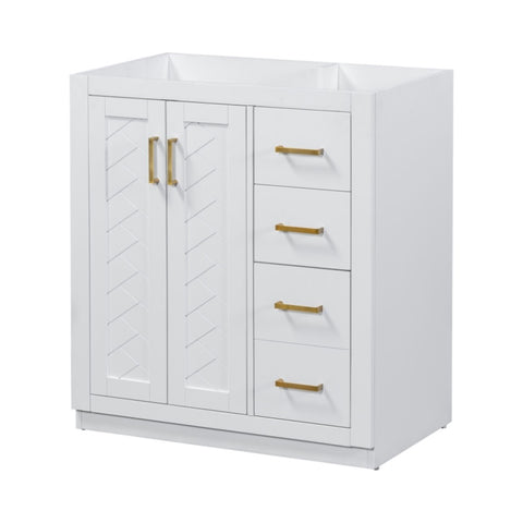 ZUN 30'' Bathroom without Sink,Solid Wood Frame Bathroom Storage Cabinet Only, Freestanding WF316212AAK