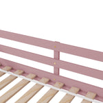 ZUN Twin over Twin Floor Bunk Bed,Pink W504P168547