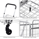 ZUN Convenient foldable shopping cart 93655953