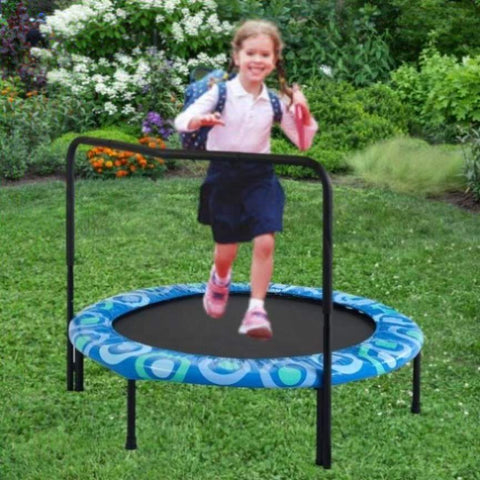 ZUN XTP002 Assembled children's trampoline happy expression outdoor and indoor for kids age 3 - 7 W1711P180849