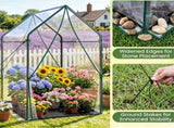 54" x 36" x 67" Portable Mini Greenhouse with PE Bottom Mat, Clear PVC Plant Grow Tent, Wind 98321278