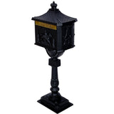 Cast Aluminum Mail Box,Postal Box , Mailbox Color Black W46563686