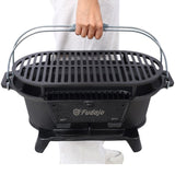 Oval Cast Iron Grill Outdoor, Portable Charcoal Grill and Tabletop Cast Iron Skillet - 100% Cast 43977316