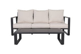Three-person sofa rectangular coffee table, light brown cushions YB15052 B120P293358