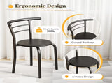 3-Piece Small Dining set, Table and Chair Set for 2 ,for Living Room, Dining Room, Kitchen, Black 33875299