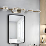 ZUN Modern Minimalist Bathroom Vanity Light, LED 6 Bulb Acrylic Shades, Wall Mounted Decorative Lighting W1340P143676