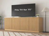 Buffet Cabinet with Storage, 62.60" Sideboard Cabinet with 4 Doors & Shelves, Wooden Kitchen Coffee W409P327404