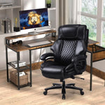 ZUN Vanbow.Office Chair.Heavy and tall adjustable executive Big and Tall Office Chair W1521102256