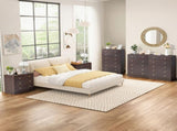 25.98*12.99"*35.04 5-Tier 6-Drawer Cabinet Drawer Dresser with Gold Handles Brown 17234498