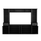 Minimalist Entertainment Wall Unit Set Bridge for TVs Up to 75'', Ample Storage Space TV Stand 57786157
