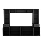 ZUN Minimalist Entertainment Wall Unit Set Bridge for TVs Up to 75'', Ample Storage Space TV Stand 57786157