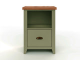 22 inch One Drawer File, No Assembly Required - Sage Green and Fruitwood Finish B108P160218