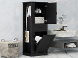 Modern Tall Storage Cabinet Tilt-Out Compartment, Adjustable Shelves, 80LBS Capacity, Soft-Close 68642054