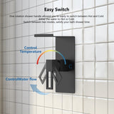 Shower Faucet With Storage Rack 8-inch Rain Shower Head Shower decoration kit with single spray T3177P269146